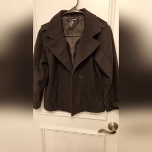 Boys warm winter peacoat size  10